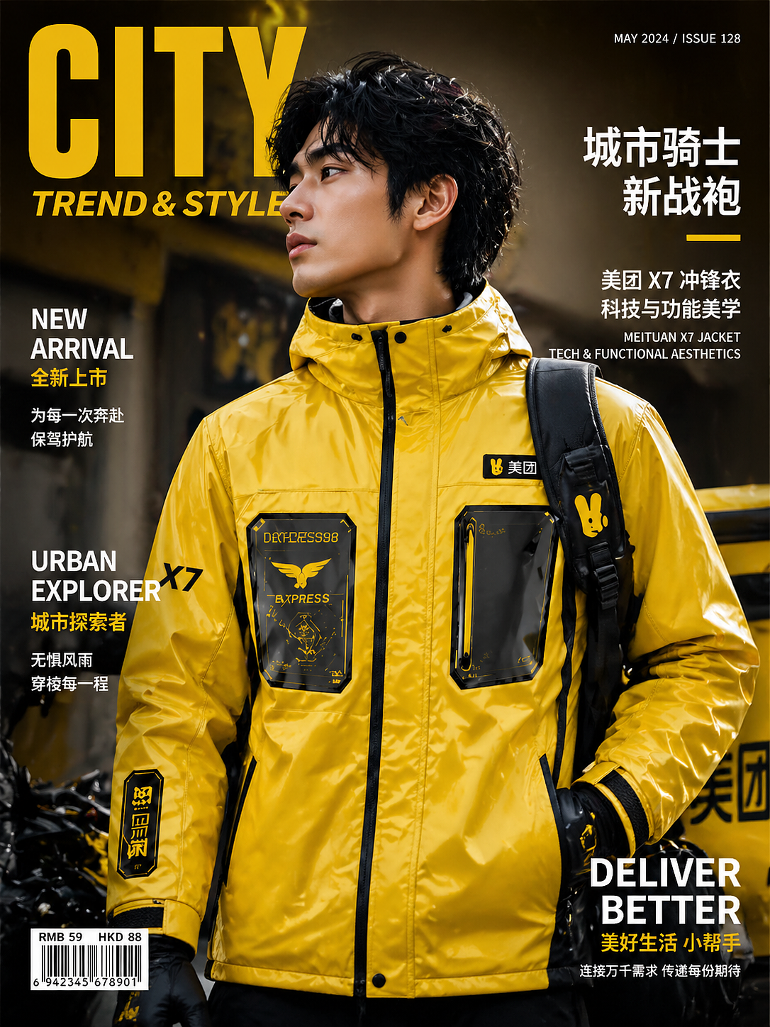 城市先锋-美团衣服（图ZNDA2MzEzNzQ4） - AI作品 - 站酷设计师Gpaint原创素材 - 站酷ZCOOL