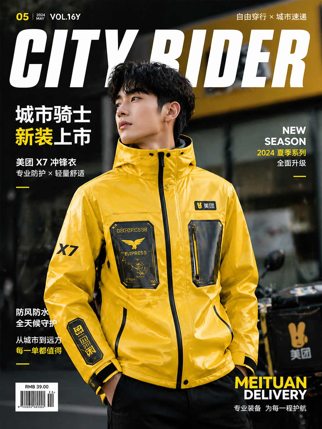 城市先锋-美团衣服（图ZNDA2MzEzNzYw） - AI作品 - 站酷设计师Gpaint原创素材 - 站酷ZCOOL