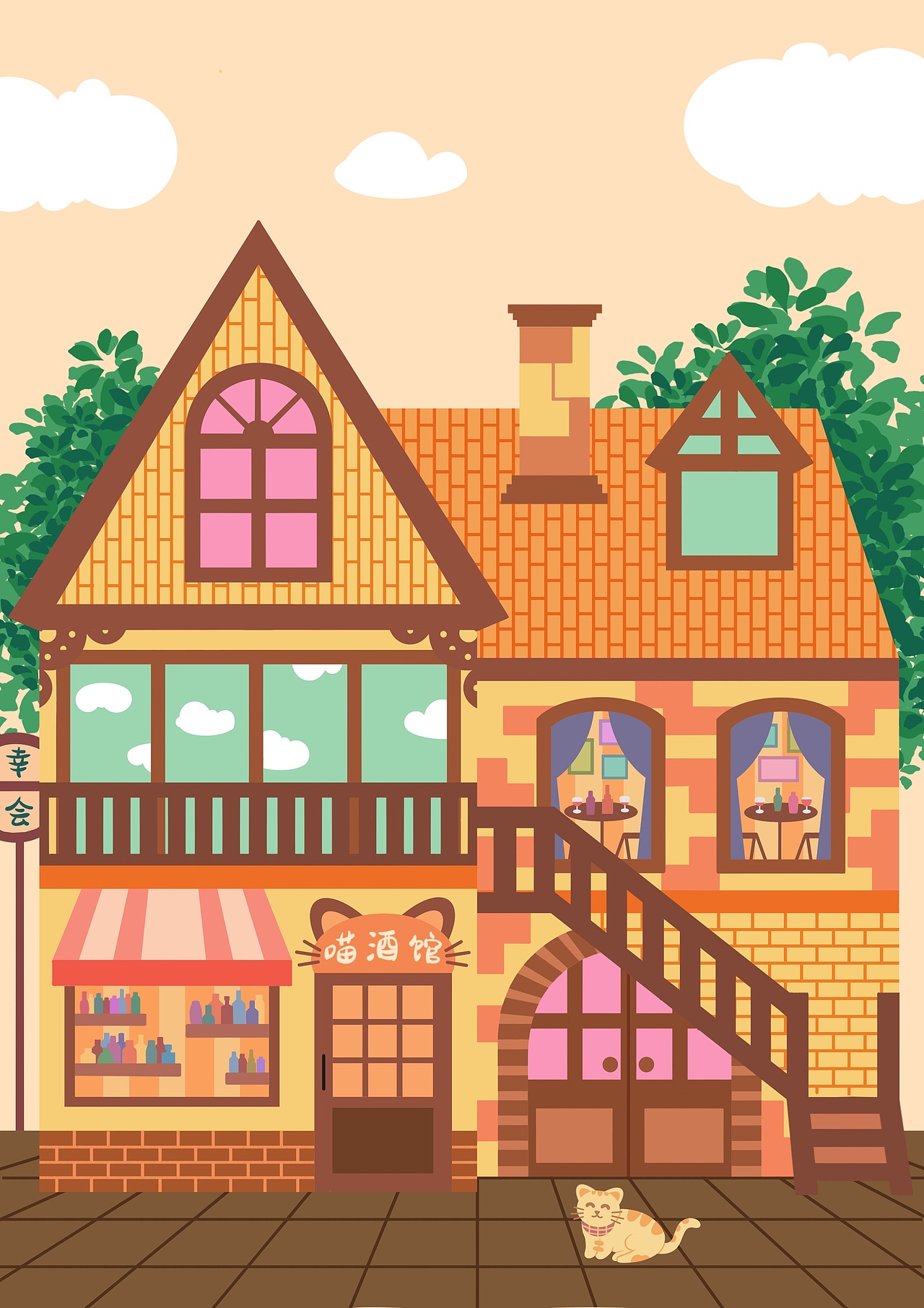 建筑稿件展示🏡（图ZNDA2MzE4NDU2） - 商业插画 - 站酷设计师翟小景原创素材 - 站酷ZCOOL