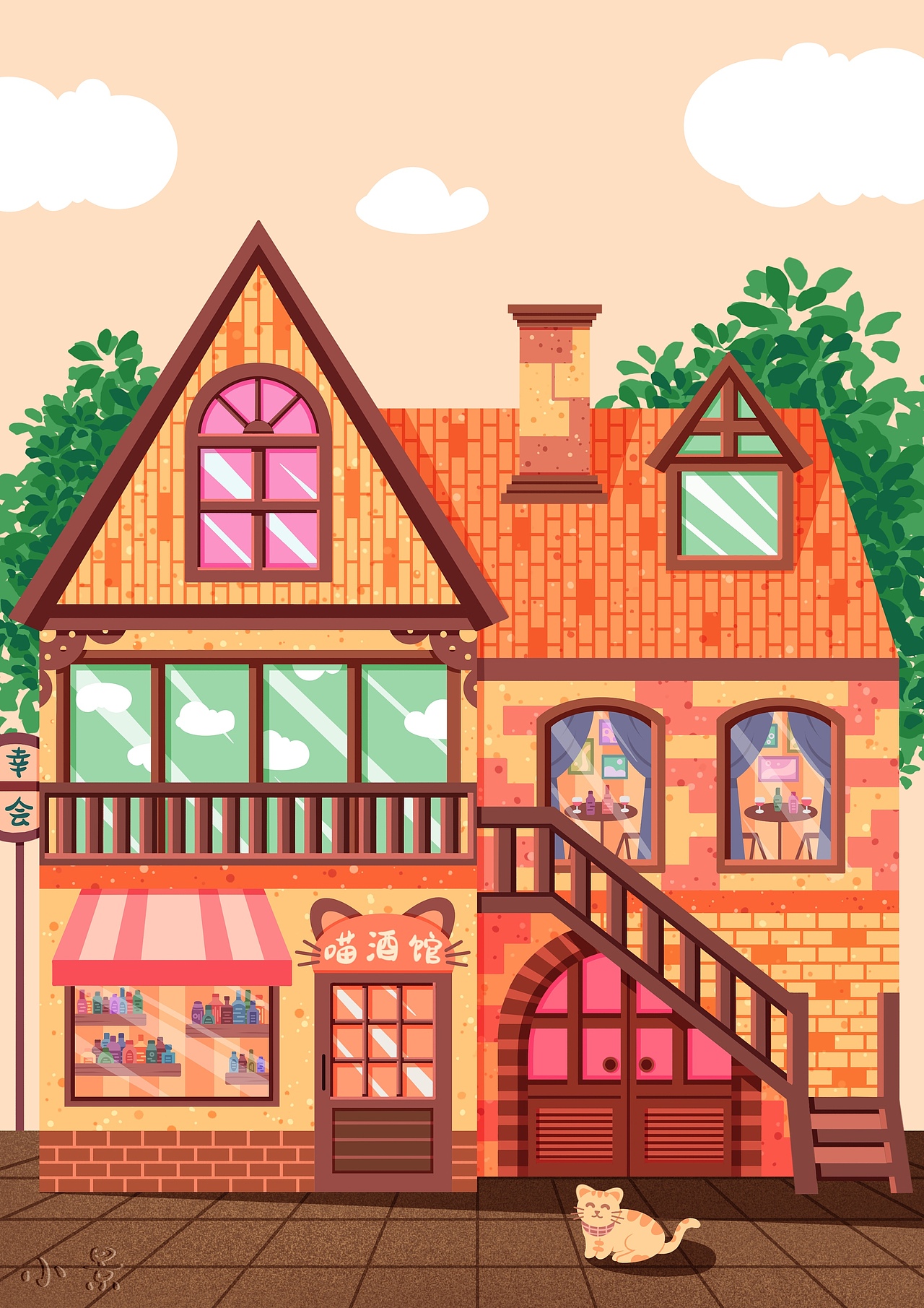 建筑稿件展示🏡（图ZNDA2MzE4NDYw） - 商业插画 - 站酷设计师翟小景原创素材 - 站酷ZCOOL