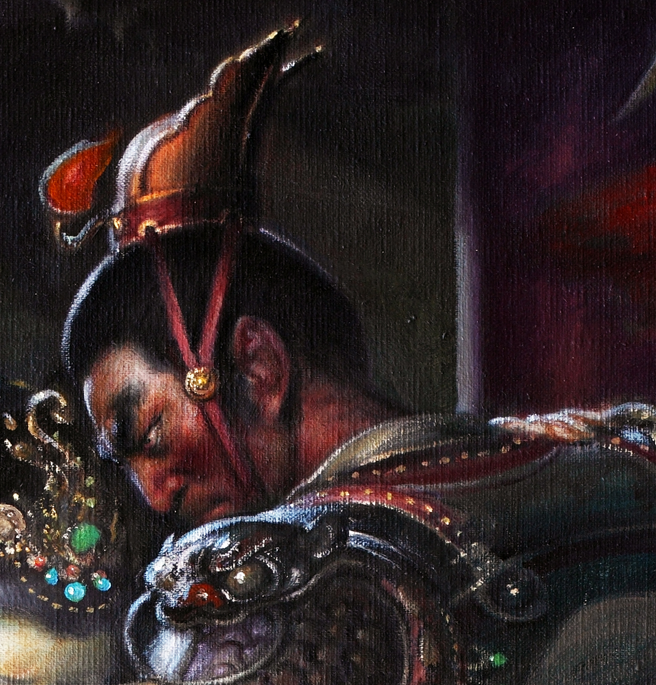 油画作品《吕布与貂婵》(图ZNDA2MzE5NTcy) - 绘画 - 站酷设计师王可伟原创素材 - 站酷ZCOOL