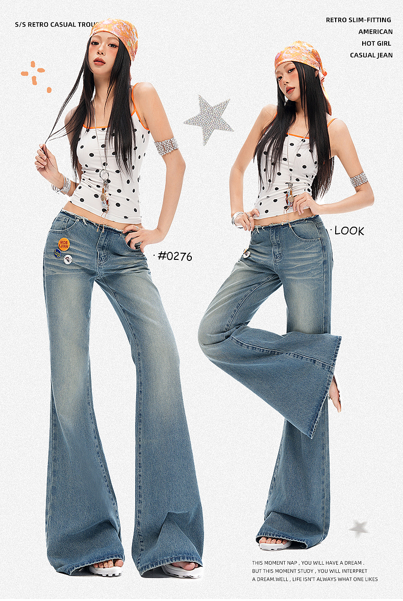 美式辣妹美式復(fù)古牛仔喇叭褲詳情排版海報(bào)模特拼圖（圖ZNDA2MzI0MTM2） - 電商 - 站酷設(shè)計(jì)師特務(wù)L原創(chuàng)素材 - 站酷ZCOOL