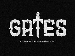 復(fù)古粗獷中世紀(jì)哥特電影海報(bào)封面標(biāo)題藝術(shù)襯線英文字體