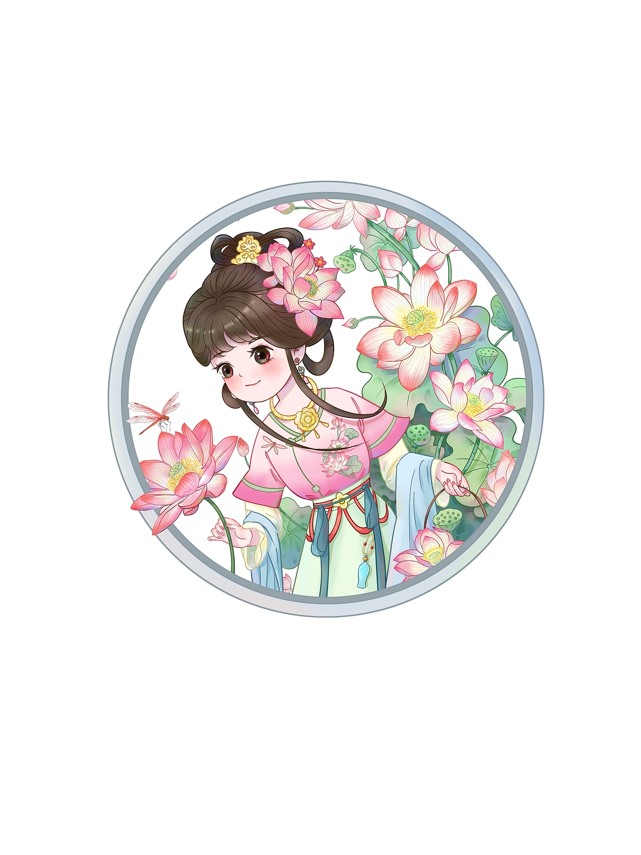 古风人物插画（图ZNDA2MzM1MTcy） - 商业插画 - 站酷设计师阿媛Yo原创素材 - 站酷ZCOOL