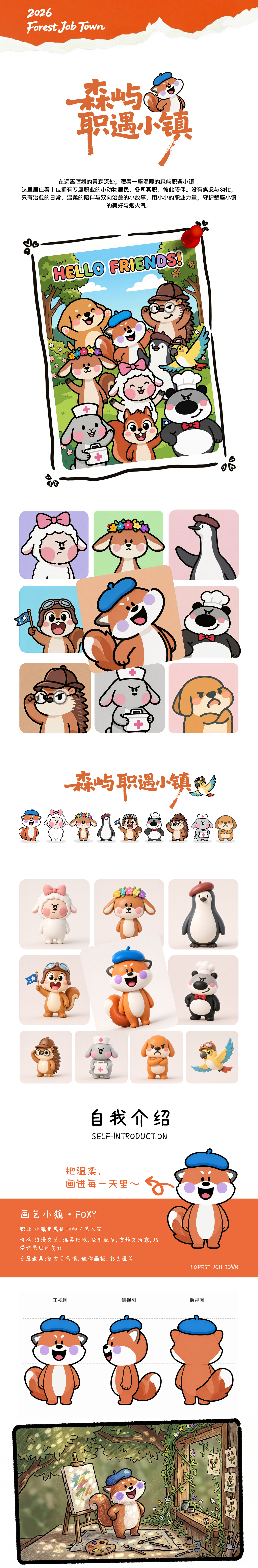 森屿职遇小镇｜治愈系职业动物 IP 形象设计全案（图ZNDA2MzM1MzQw） - IP形象 - 站酷设计师边缘糖果化原创素材 - 站酷ZCOOL