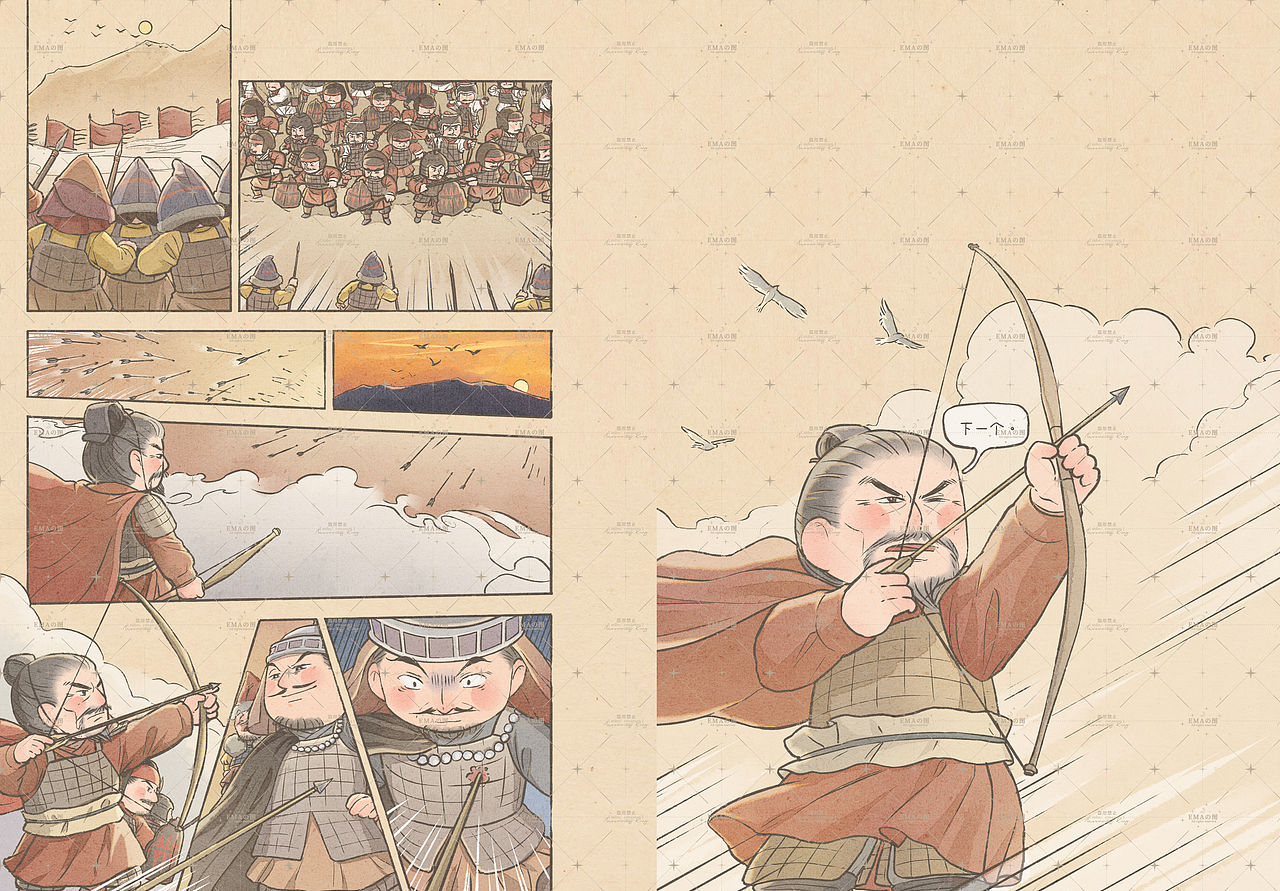 已出版青少年读本《史记是本语文书》漫画（共9章）（图ZNDA2MzM3NzA0） - 短篇/格漫 - 站酷设计师牙签emanon原创素材 - 站酷ZCOOL
