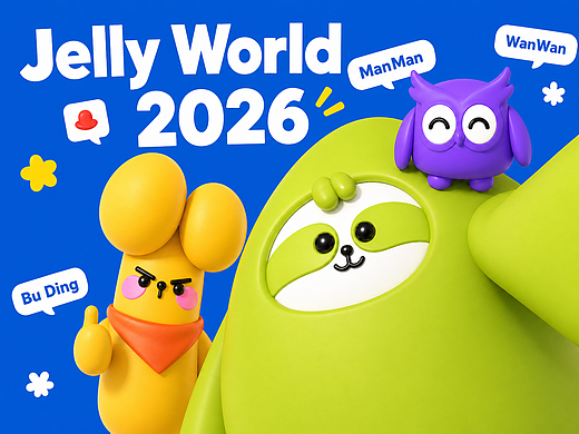 IP形象设计｜啫喱app_Jelly World