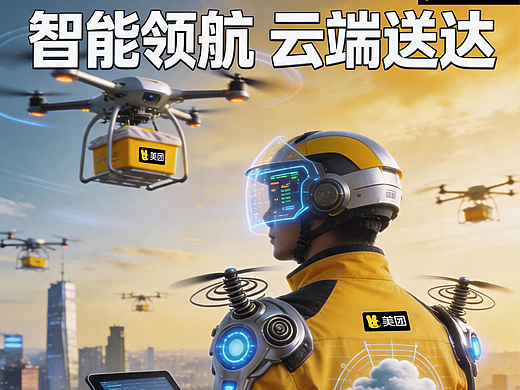 美团骑手服装设计：【云端·速递】—— 智能领航，云端送达