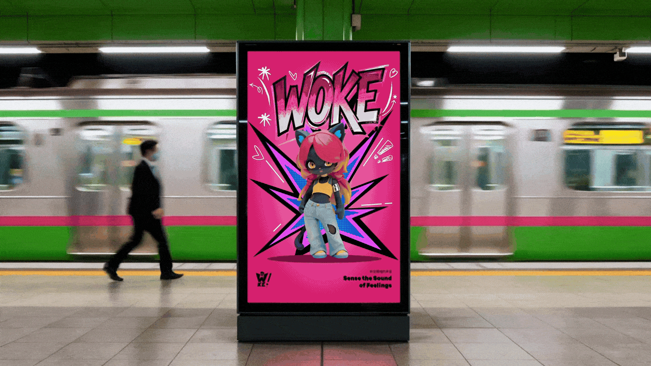 WOKE — 情绪可视化的“觉醒猫”（图ZNDA2MzUyOTUy） - IP形象 - 站酷设计师猛喝粥原创素材 - 站酷ZCOOL