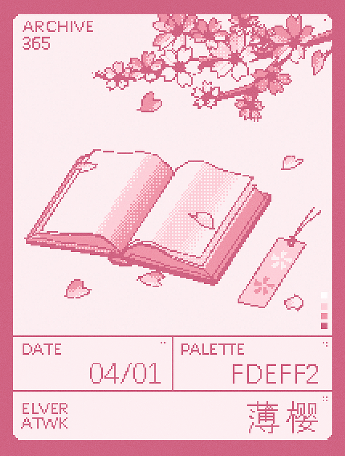 365诞生色-04/April（图ZNDA2MzUzOTA4） - 像素画 - 站酷设计师Aaron_Elver原创素材 - 站酷ZCOOL