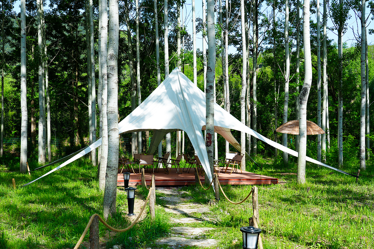 徽县江口村蝉鸣园露营基地（图ZNDA2MzU3NTYw） - 环境/建筑摄影 - 站酷设计师金徽高旭原创素材 - 站酷ZCOOL