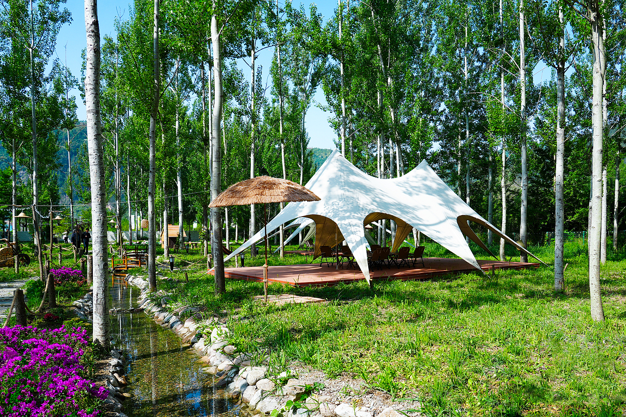 徽县江口村蝉鸣园露营基地（图ZNDA2MzU3NTY0） - 环境/建筑摄影 - 站酷设计师金徽高旭原创素材 - 站酷ZCOOL