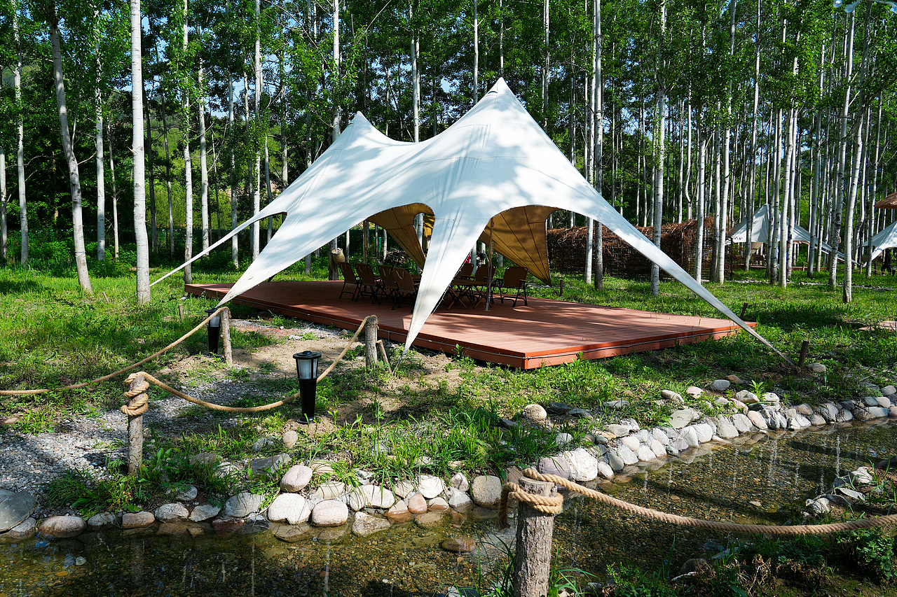 徽县江口村蝉鸣园露营基地（图ZNDA2MzU3NTY4） - 环境/建筑摄影 - 站酷设计师金徽高旭原创素材 - 站酷ZCOOL