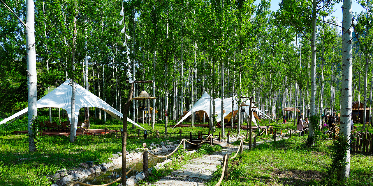 徽县江口村蝉鸣园露营基地（图ZNDA2MzU3NTc2） - 环境/建筑摄影 - 站酷设计师金徽高旭原创素材 - 站酷ZCOOL