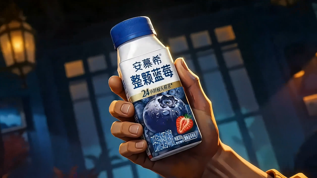 安慕希蓝莓酸奶创意广告（图ZNDA2MzY4MTgw） - AI作品 - 站酷设计师Marvlore原创素材 - 站酷ZCOOL