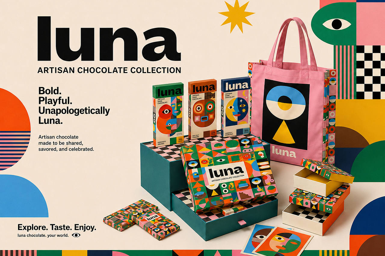 LUNA | 餐巧克力品牌全案设计（图ZNDA2MzY4NzIw） - 品牌 - 站酷设计师南二段原创素材 - 站酷ZCOOL