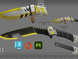 【3dmax建?！縜pex煙妹傳家寶冷鋼武器模型制作教程。