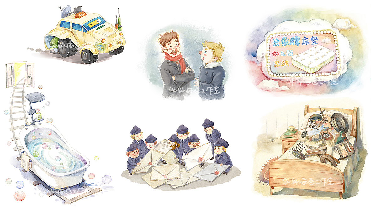 童书插图｜《多彩童年》1/2（已商用）（图ZNDA2MzcxOTI0） - 儿童插画 - 站酷设计师钟钟插画工作室原创素材 - 站酷ZCOOL