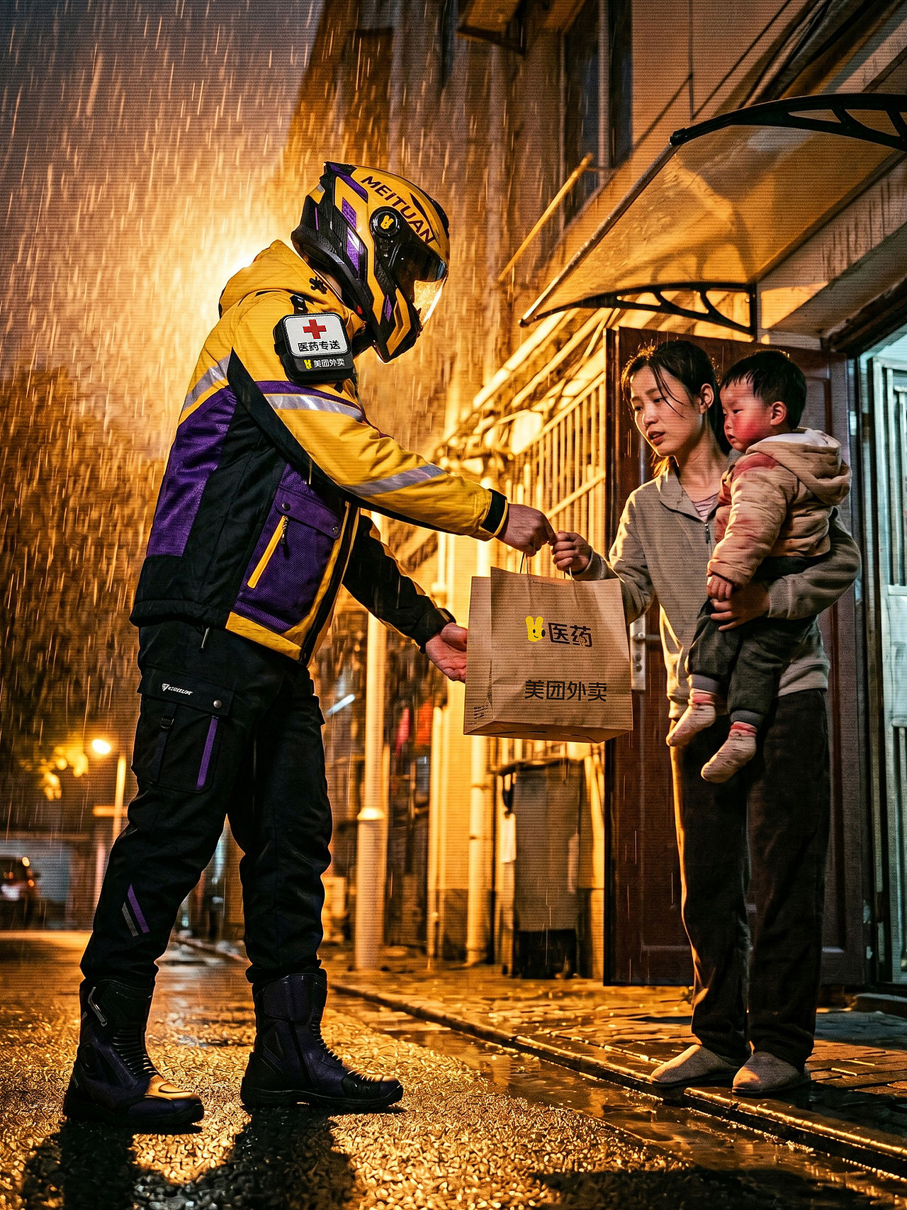 美团外卖骑士精神——城市守护者（图ZNDA2Mzc3OTky） - AI作品 - 站酷设计师次所没次纸原创素材 - 站酷ZCOOL