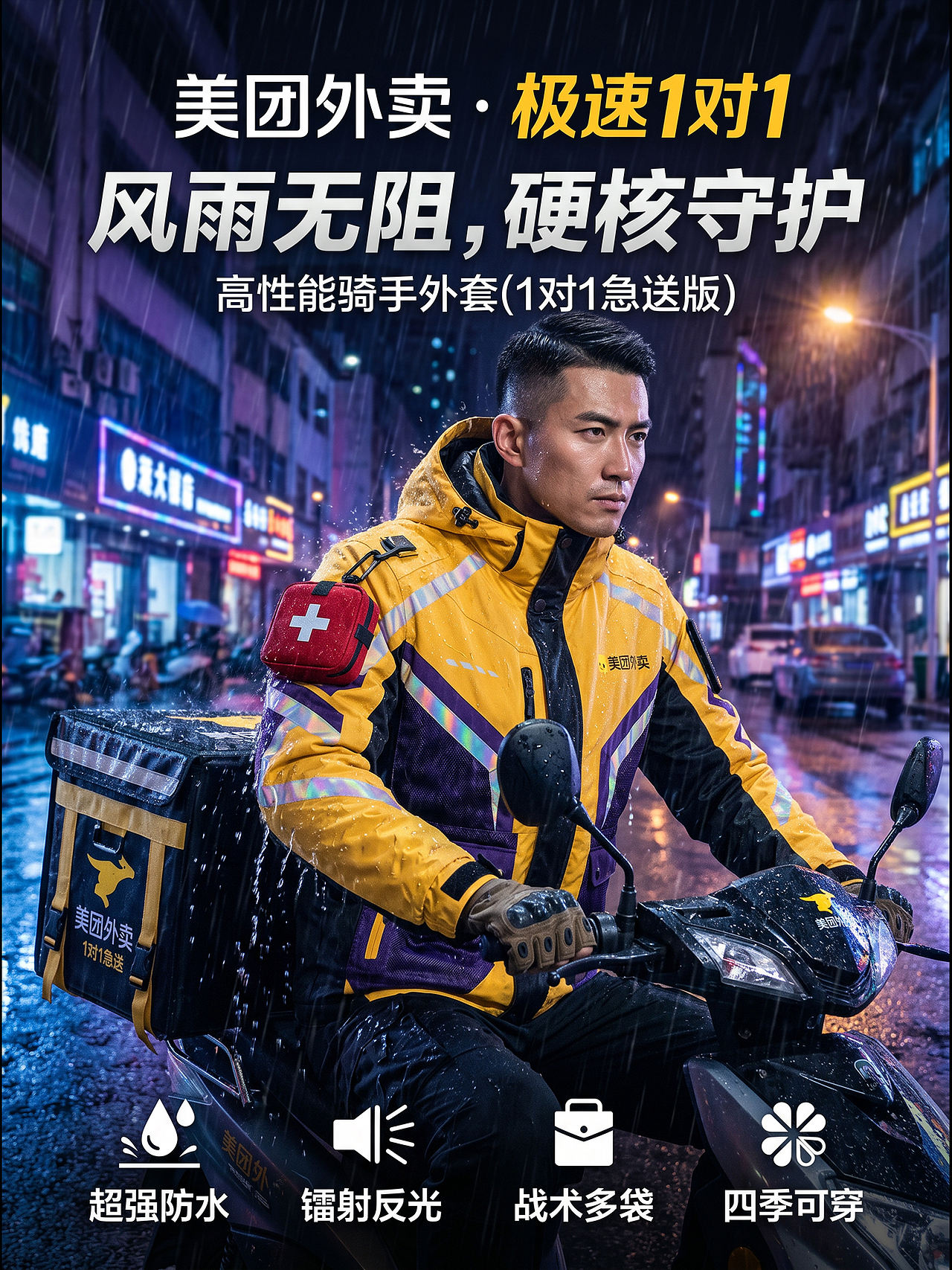 美团外卖骑士精神——城市守护者（图ZNDA2Mzc4MDE2） - AI作品 - 站酷设计师次所没次纸原创素材 - 站酷ZCOOL