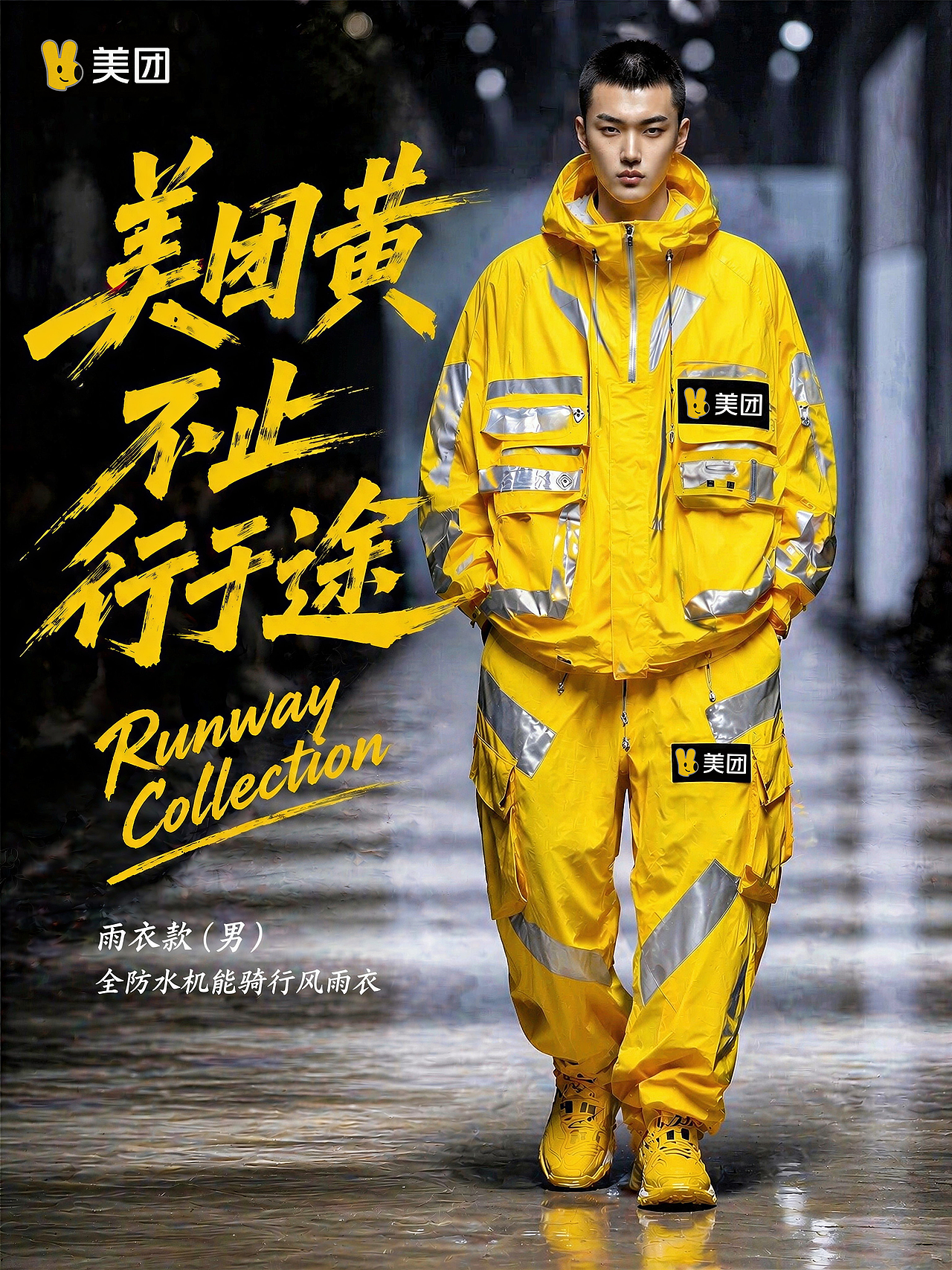 街头先锋 自成风潮 第一届美团黄衣服设计大赛（图ZNDA2MzgzODA4） - 休闲/流行服饰 - 站酷设计师怎么能不美呢原创素材 - 站酷ZCOOL