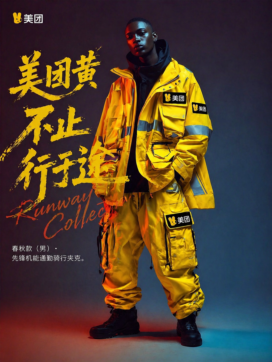 街头先锋 自成风潮 第一届美团黄衣服设计大赛（图ZNDA2MzgzNzk2） - 休闲/流行服饰 - 站酷设计师怎么能不美呢原创素材 - 站酷ZCOOL