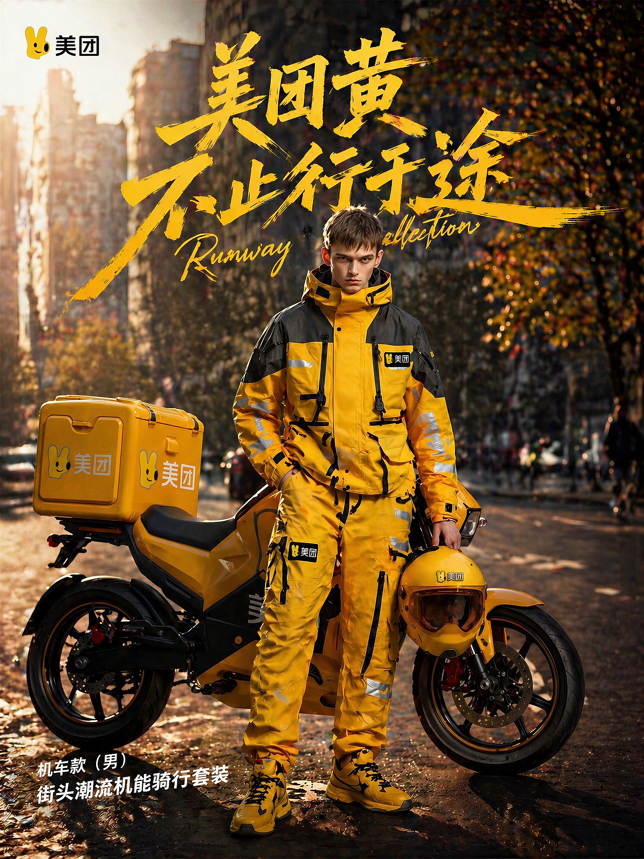 街头先锋 自成风潮 第一届美团黄衣服设计大赛（图ZNDA2MzgzODI0） - 休闲/流行服饰 - 站酷设计师怎么能不美呢原创素材 - 站酷ZCOOL
