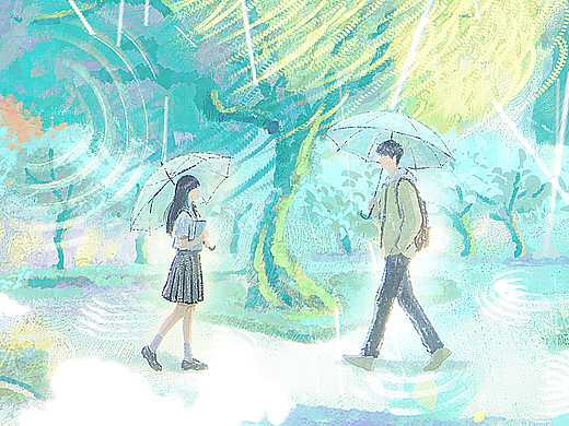 “雨天相遇”