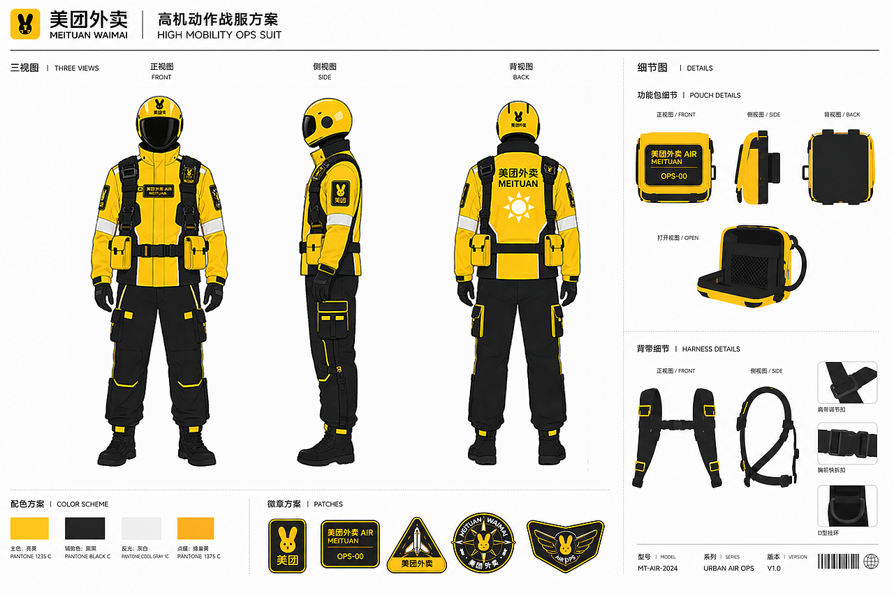 【太阳使者计划】美团外卖骑手服设计（图ZNDA2MzkzNTY4） - 其他服装 - 站酷设计师精神小炎原创素材 - 站酷ZCOOL