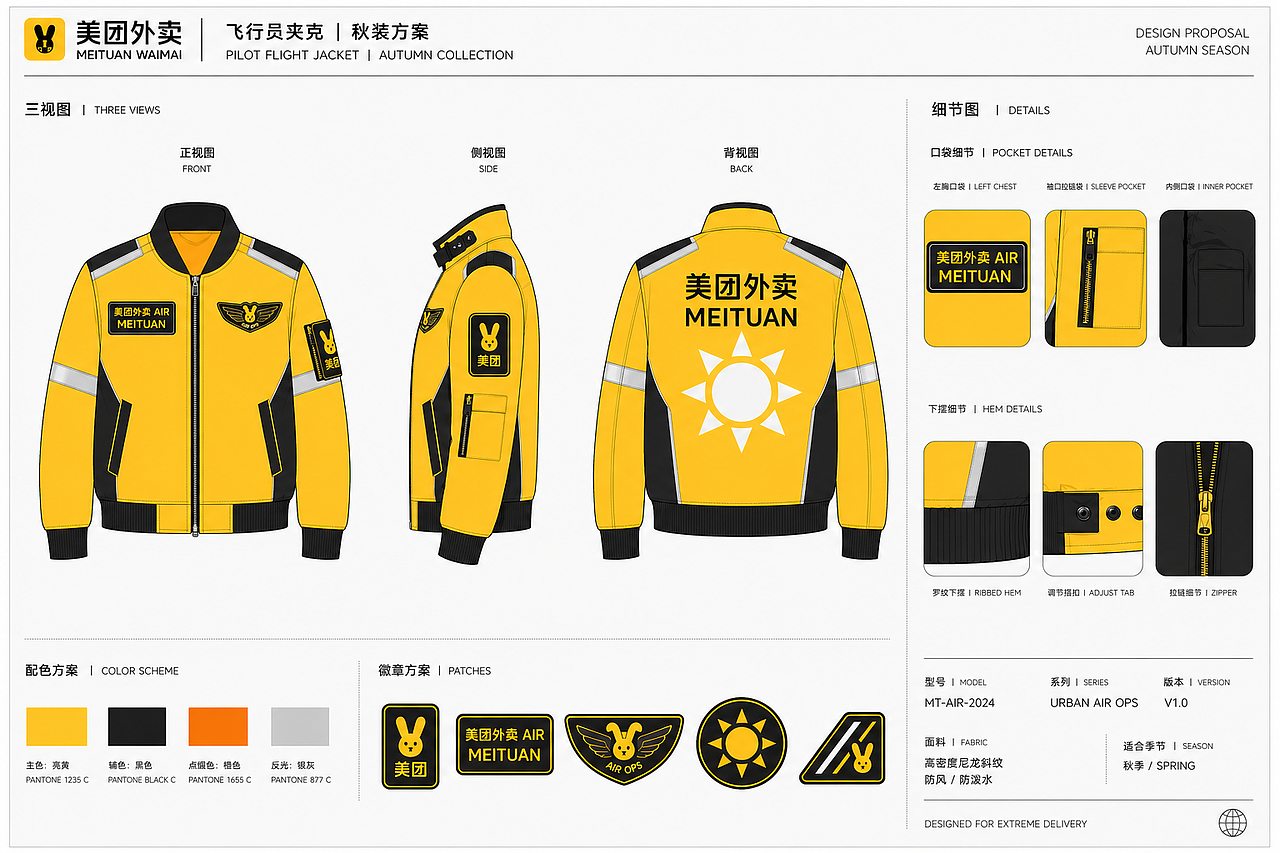 【太阳使者计划】美团外卖骑手服设计（图ZNDA2MzkzNTgw） - 其他服装 - 站酷设计师精神小炎原创素材 - 站酷ZCOOL