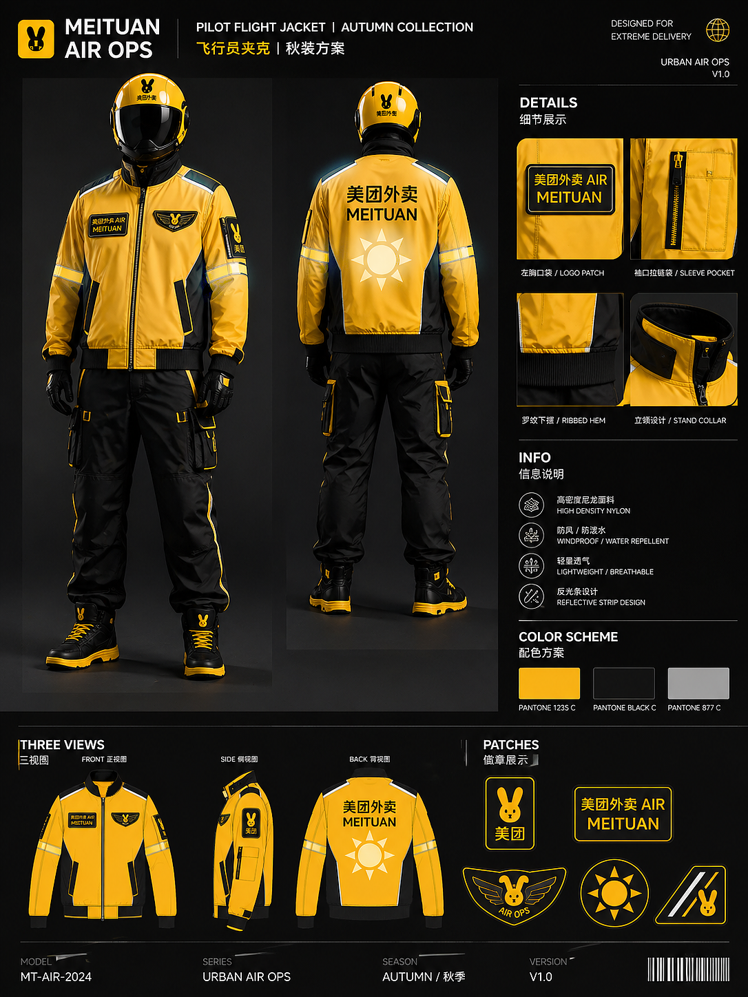 【太阳使者计划】美团外卖骑手服设计（图ZNDA2MzkzNTg0） - 其他服装 - 站酷设计师精神小炎原创素材 - 站酷ZCOOL