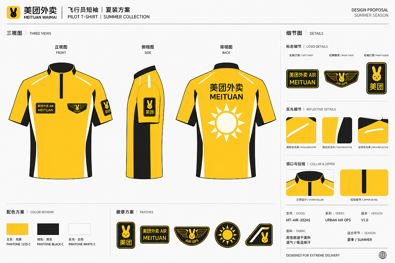 【太阳使者计划】美团外卖骑手服设计（图ZNDA2MzkzNTky） - 其他服装 - 站酷设计师精神小炎原创素材 - 站酷ZCOOL