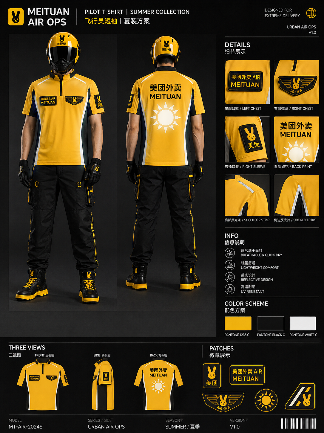 【太阳使者计划】美团外卖骑手服设计（图ZNDA2MzkzNTk2） - 其他服装 - 站酷设计师精神小炎原创素材 - 站酷ZCOOL