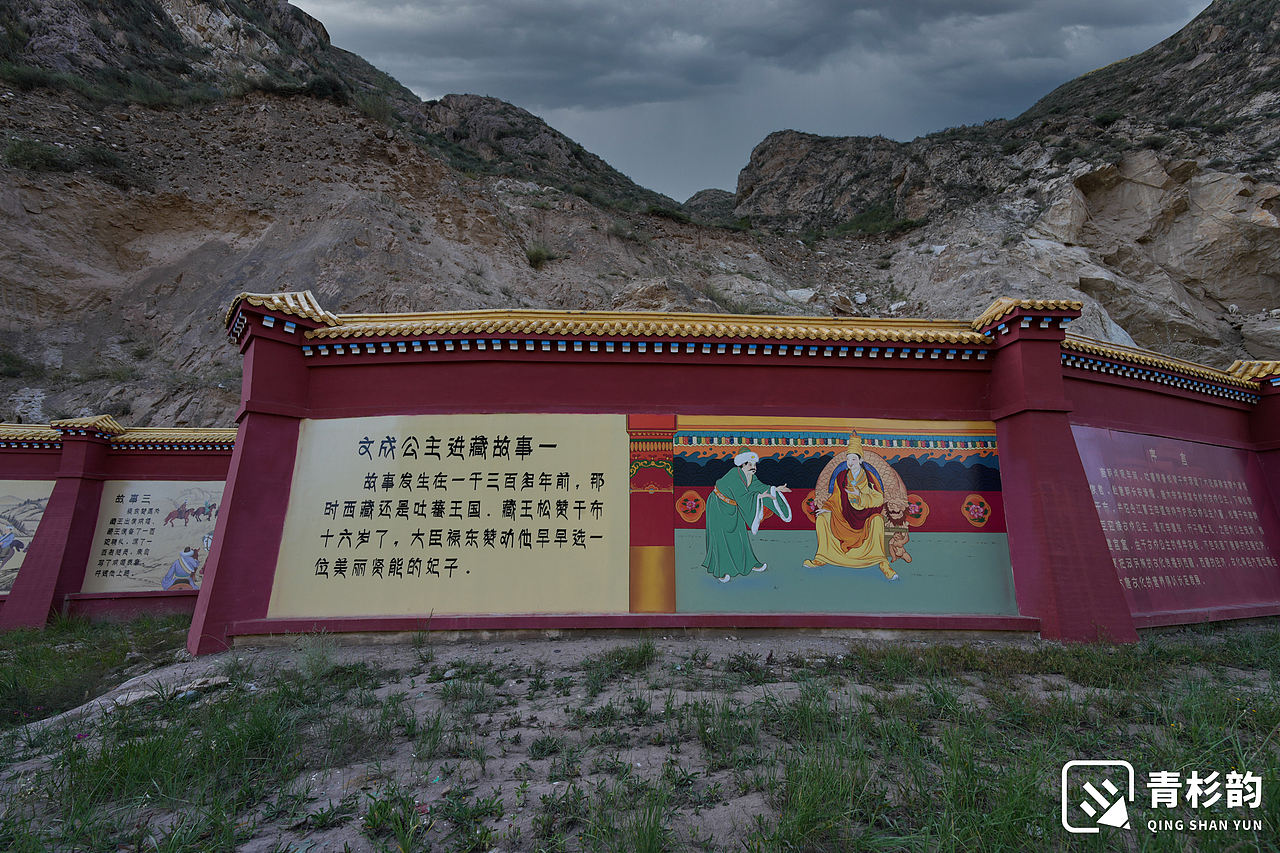甘肃文成公主护坡墙（图ZNDA2NDA4MzQ0） - 商业空间设计 - 站酷设计师青杉韵墙绘原创素材 - 站酷ZCOOL
