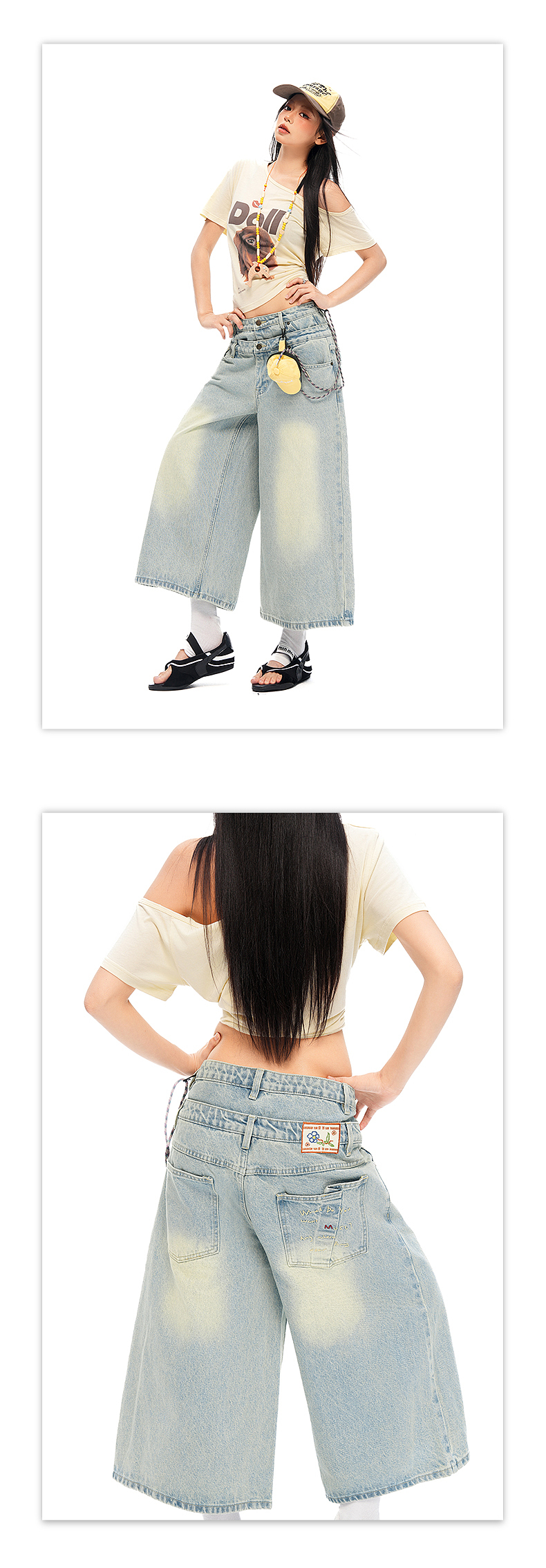 美式辣妹美式复古牛仔七分裤详情排版海报模特拼图（图ZNDA2NDMxMDU2） - 电商 - 站酷设计师特务L原创素材 - 站酷ZCOOL