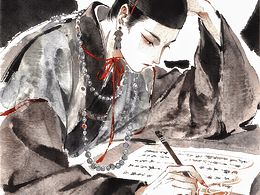 且看他墨痕间的落笔，笔笔都是从红尘外勘破的空明