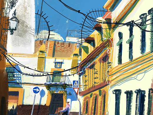 walking the dog - the city i live in, sevilla 