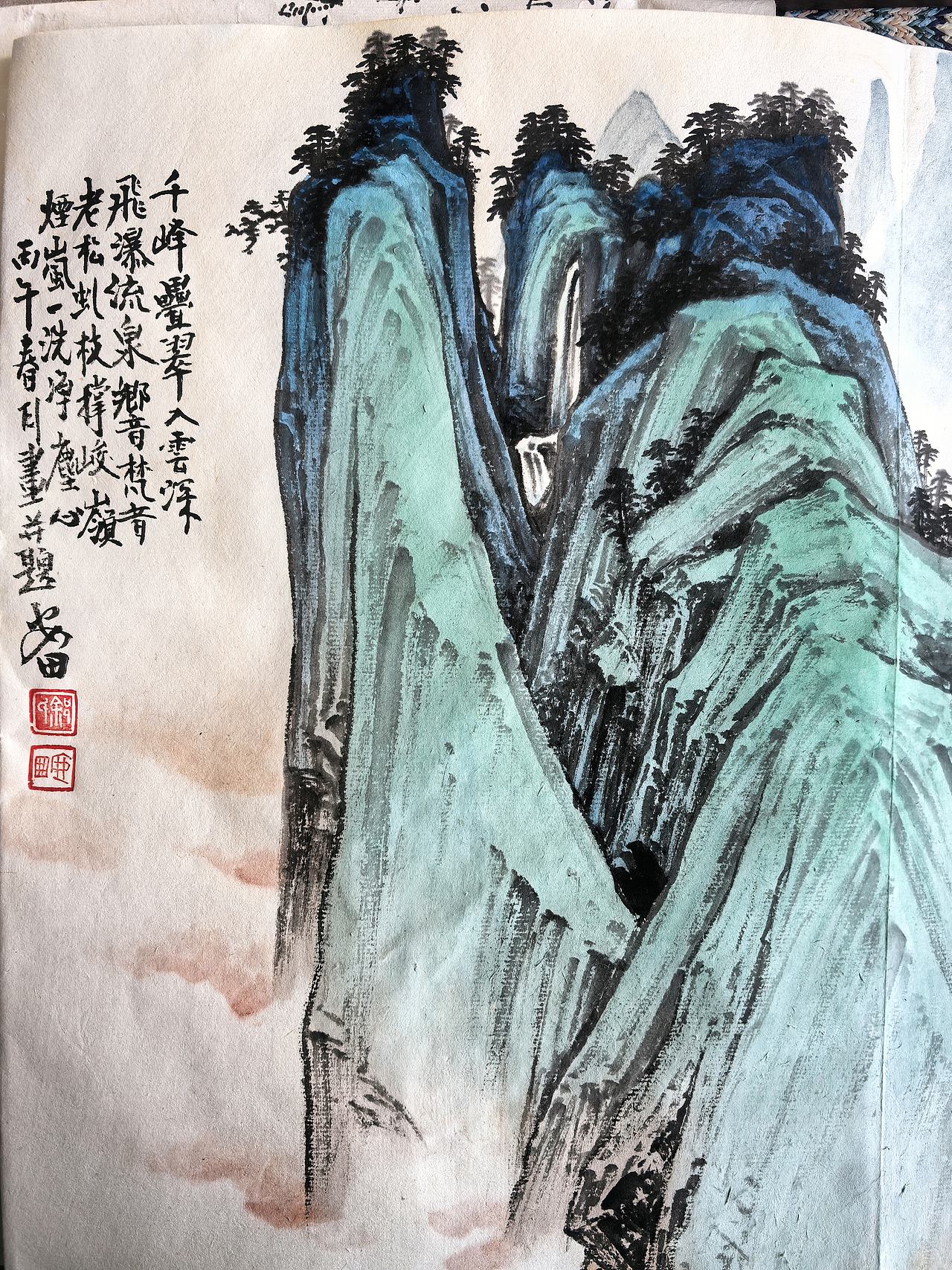 飞瀑听松（图ZNDA2NDQwNzQ0） - 绘画 - 站酷设计师安田原创素材 - 站酷ZCOOL
