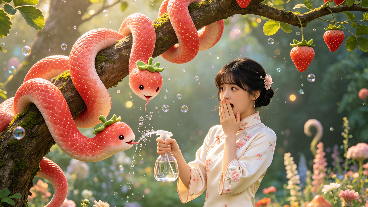离谱星球：“蛇莓” 篇Bizarre Planet（图ZNDA2NDQxMzMy） - AI作品 - 站酷设计师雪里莓工作室原创素材 - 站酷ZCOOL