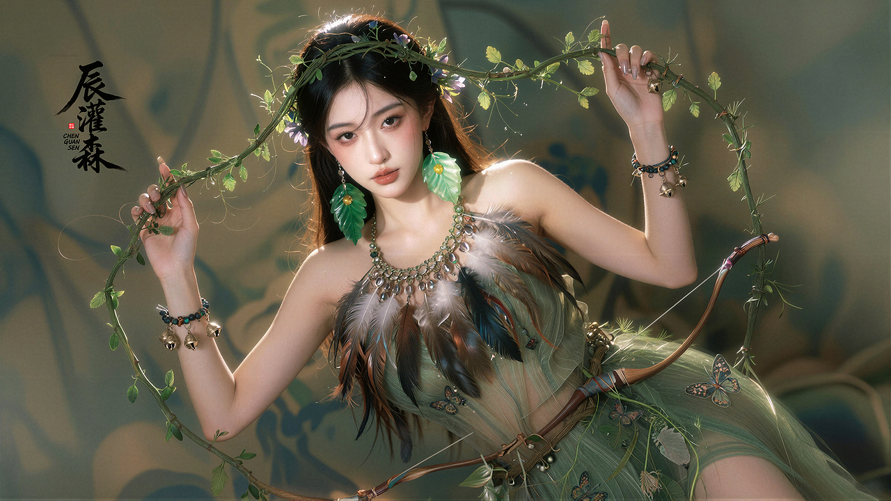 辰灌森 | 森系精灵射手系列（一）-178（图ZNDA2NDQxMzU2） - 修图/后期 - 站酷设计师辰灌森原创素材 - 站酷ZCOOL