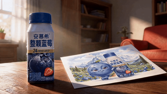 《安慕希整颗蓝莓·保鲜之战》（图ZNDA2NDQxNzk2） - AI作品 - 站酷设计师栗子的AI造梦机原创素材 - 站酷ZCOOL