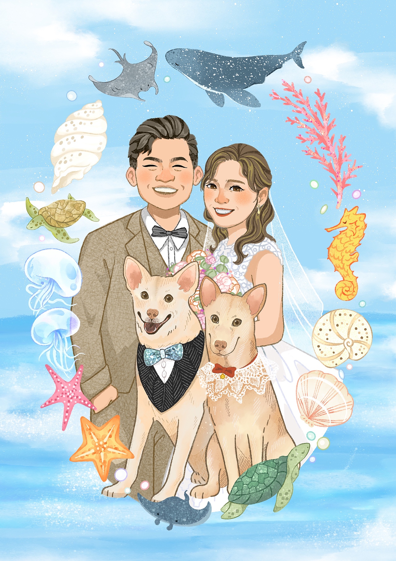 似颜绘集合（四）（图ZNDA2NDQzMjEy） - 商业插画 - 站酷设计师曾靖轩Dorie原创素材 - 站酷ZCOOL