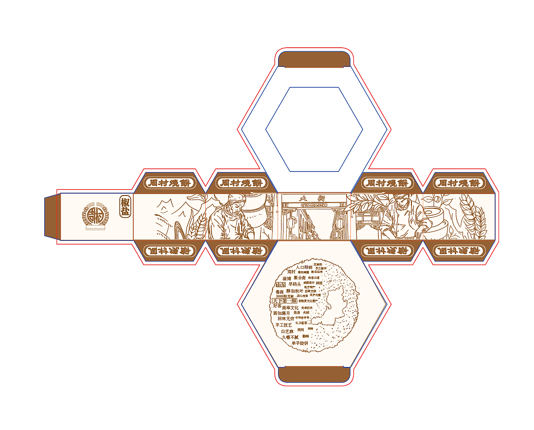 周村烧饼 包装设计（图ZNDA2NDQ0NTg4） - 包装 - 站酷设计师果粒丞原创素材 - 站酷ZCOOL