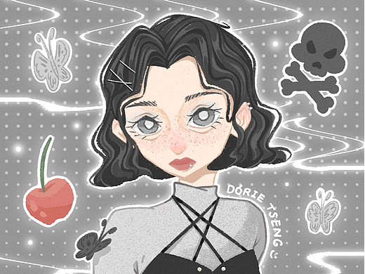 画了一些女孩子