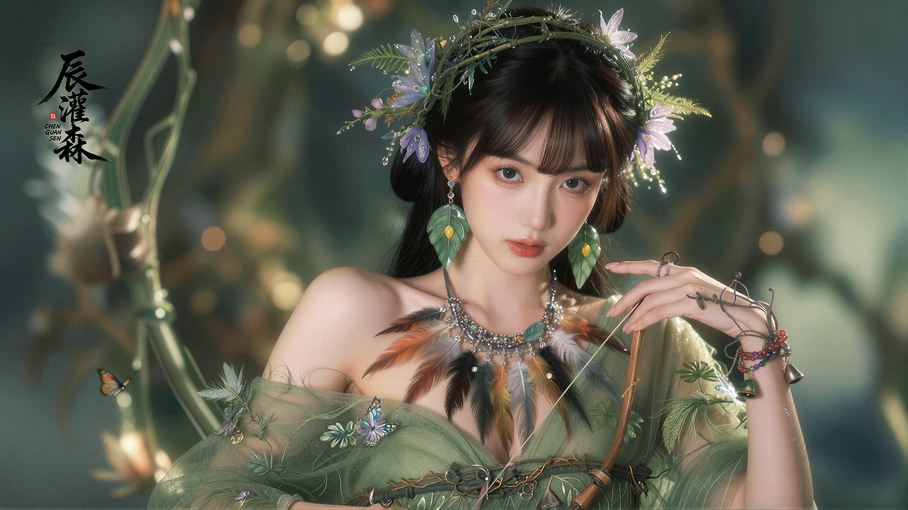 辰灌森 | 森系精灵射手系列（二）-179（图ZNDA2NDQ5OTIw） - 修图/后期 - 站酷设计师辰灌森原创素材 - 站酷ZCOOL