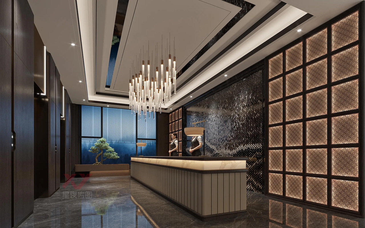 不浮夸更有格调|商务新中式酒店设计（图ZNDA2NDUzNTQ0） - 建筑设计 - 站酷设计师夏晗design原创素材 - 站酷ZCOOL