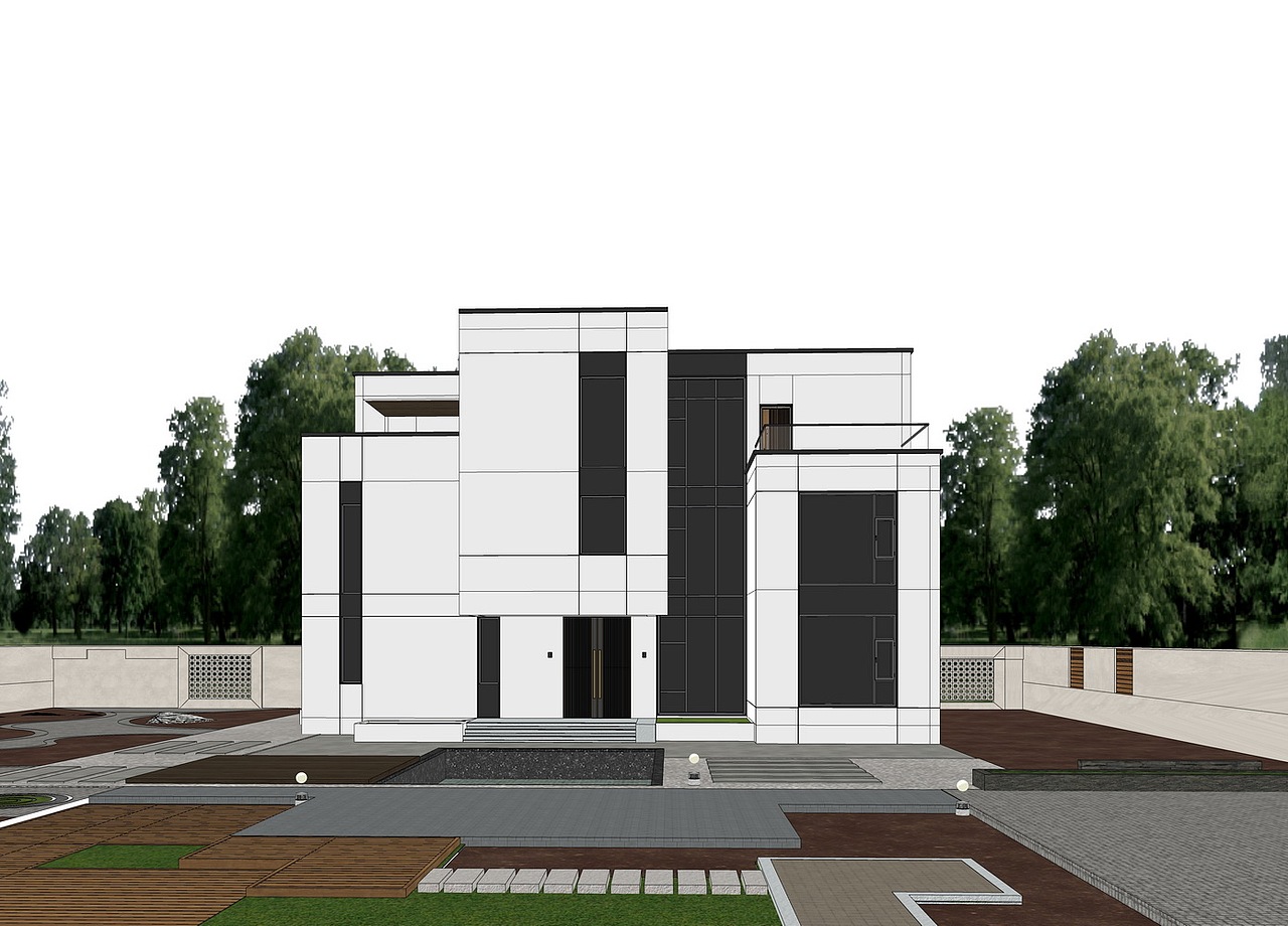 现代别墅自建房SU模型下载（图ZNDA2NDU0OTA0） - 建筑设计 - 站酷设计师素模网原创素材 - 站酷ZCOOL