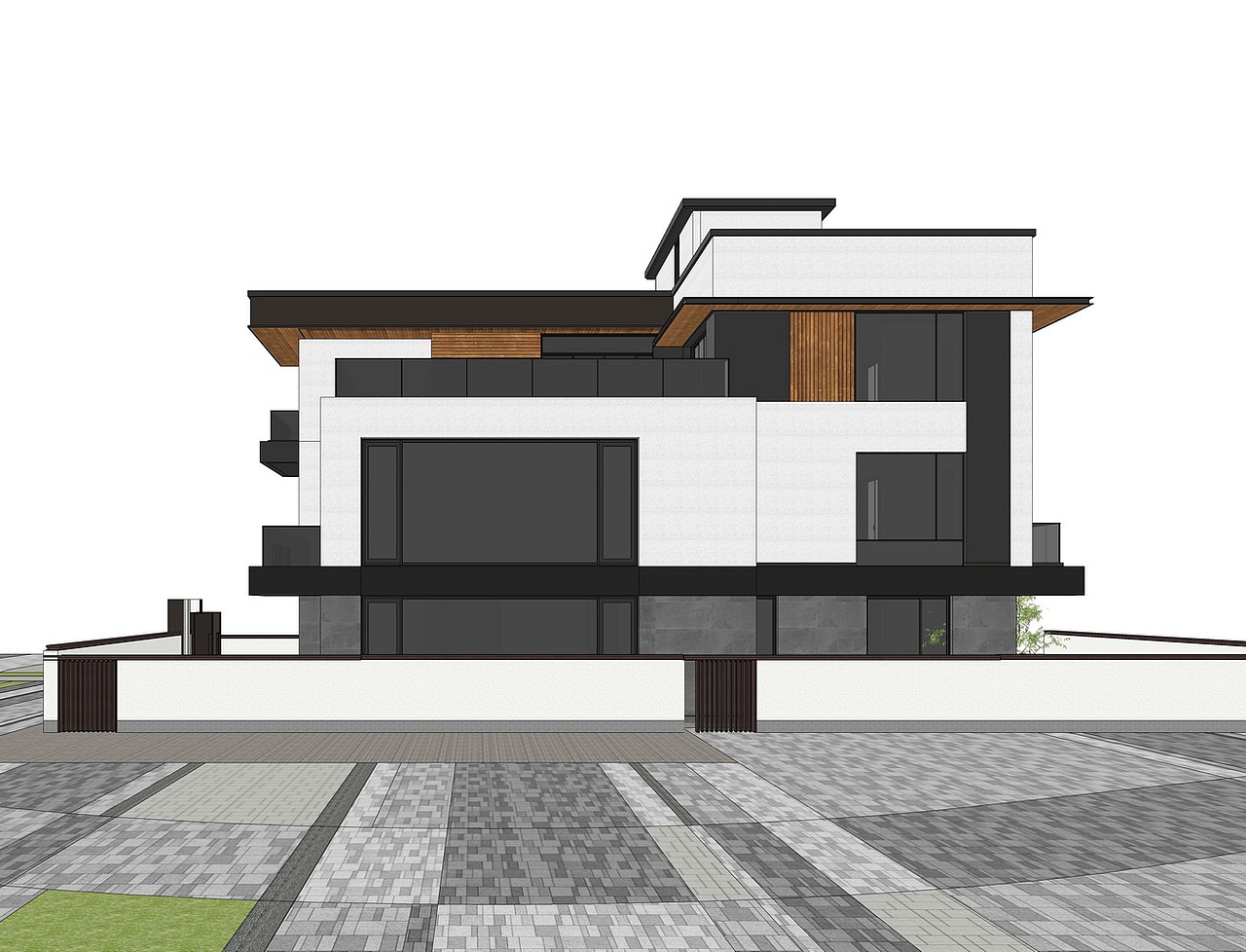现代别墅自建房SU模型下载（图ZNDA2NDU0ODky） - 建筑设计 - 站酷设计师素模网原创素材 - 站酷ZCOOL
