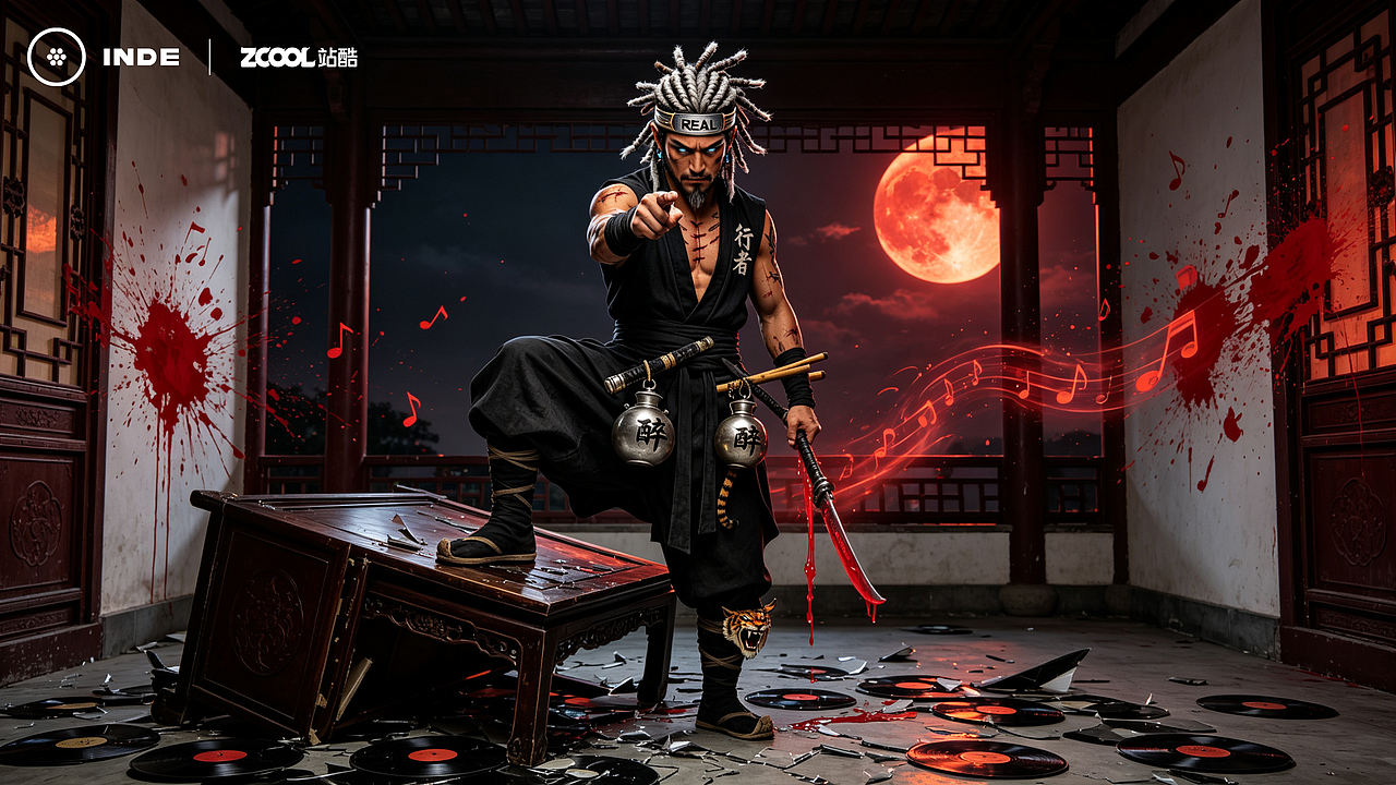 武松 · 打虎Flow ——WU SONG: THE TIGER KILLER MC(图ZNDA2NDU2NjA0) - 人物/生物 - 站酷设计师海潮如峰原创素材 - 站酷ZCOOL