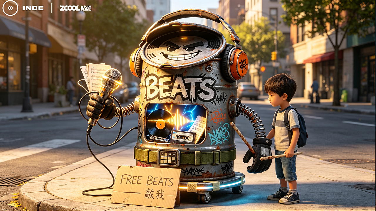 嘻哈垃圾桶 · 街头拾音器（图ZNDA2NDg5MzA0） - 人物/生物 - 站酷设计师海潮如峰原创素材 - 站酷ZCOOL